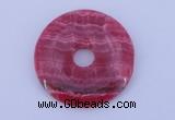 NGP229 7*50mm fashion dyed rhodochrosite gemstone donut pendant