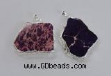 NGP2300 30*40mm - 40*50mm freeform sea sediment jasper pendants