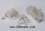 NGP2329 20*30mm - 25*35mm nuggets druzy quartz pendants