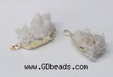 NGP2334 20*30mm - 25*35mm nuggets druzy quartz pendants