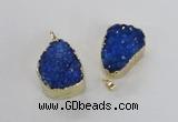 NGP2367 22*30mm - 25*30mm freefrom druzy agate pendants