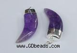 NGP2378 20*48mm - 22*50mm oxhorn agate gemstone pendants