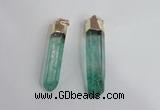 NGP2422 10*45mm - 12*55mm sticks dyed white crystal pendants