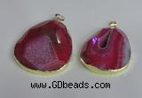 NGP2434 30*40mm - 40*45mm freeform druzy agate pendants wholesale