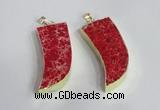 NGP2441 18*40mm - 20*50mm horn sea sediment jasper pendants