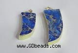 NGP2444 18*40mm - 20*50mm horn sea sediment jasper pendants