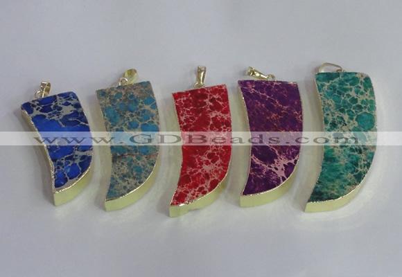 NGP2445 18*40mm - 20*50mm horn sea sediment jasper pendants