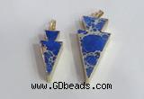 NGP2452 18*38mm - 22*45mm arrowhead sea sediment jasper pendants