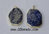 NGP2518 30*40mm - 35*45mm freeform lapis lazuli gemstone pendants