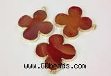 NGP2542 53*53mm - 56*56mm flower agate gemstone pendants