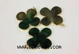 NGP2543 53*53mm - 56*56mm flower agate gemstone pendants