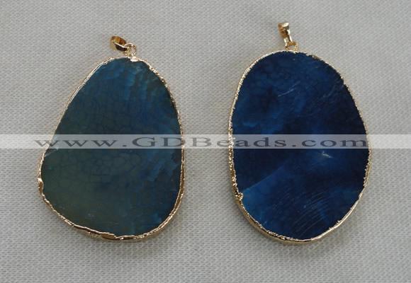 NGP2550 45*60mm - 48*65mm freeform agate gemstone pendants