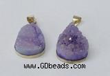 NGP2563 22*30mm teardrop druzy agate gemstone pendants