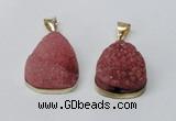 NGP2564 22*30mm teardrop druzy agate gemstone pendants