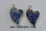 NGP2601 25*35mm - 35*45mm heart sea sediment jasper pendants