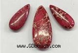 NGP262 15*30mm - 20*50mm flat teardrop sea sediment jasper pendants set