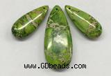 NGP264 15*30mm - 20*50mm flat teardrop sea sediment jasper pendants set