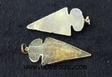 NGP2655 24*53mm - 26*55mm arrowhead agate pendants wholesale