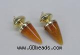 NGP2738 20*45mm - 20*50mm cone agate gemstone pendants wholesale