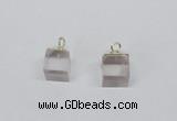 NGP2778 10*12mm - 12*14mm cube white crystal gemstone pendants