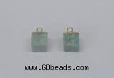 NGP2779 10*12mm - 12*14mm cube amazonite gemstone pendants