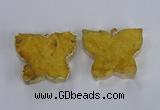 NGP2871 40*50mm - 45*55mm butterfly druzy agate pendants wholesale