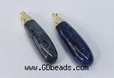 NGP2922 16*58mm - 18*60mm teardrop agate gemstone pendants