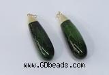 NGP2923 16*58mm - 18*60mm teardrop agate gemstone pendants