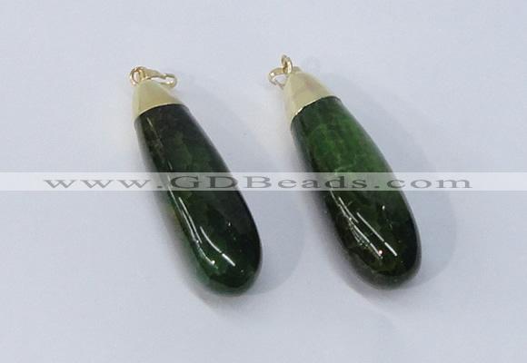 NGP2923 16*58mm - 18*60mm teardrop agate gemstone pendants