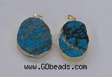 NGP2946 25*35mm – 35*45mm freeform sea sediment jasper pendants