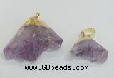 NGP2949 20*25mm – 25*40mm freeform amethyst gemstone pendants