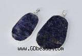 NGP2957 25*35mm - 35*45mm freeform sodalite pendants wholesale