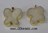 NGP3040 25*30mm - 30*35mm butterfly druzy agate pendants wholesale