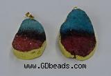 NGP3043 25*35mm – 30*40mm freeform druzy agate pendants