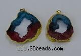 NGP3045 30*45mm – 40*60mm freeform druzy agate pendants