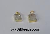 NGP3084 10*12mm - 12*14mm freeform druzy agate pendants wholesale