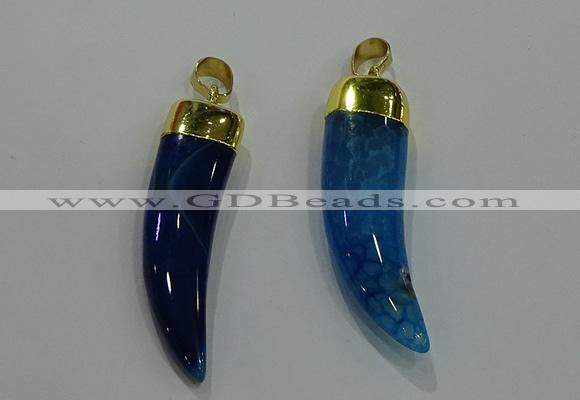 NGP3113 10*40mm - 12*45mm oxhorn agate pendants wholesale