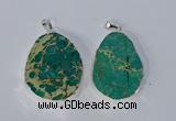 NGP3154 25*35mm - 35*45mm freeform sea sediment jasper pendants