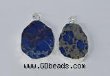 NGP3155 25*35mm - 35*45mm freeform sea sediment jasper pendants