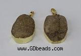 NGP3164 22*30mm - 25*35mm freeform druzy agate gemstone pendants