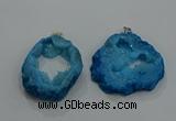 NGP3191 30*40mm - 45*50mm freeform druzy agate pendants