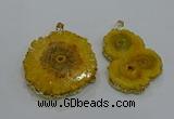 NGP3196 35*40mm - 45*50mm freeform druzy agate pendants