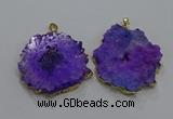 NGP3198 35*40mm - 45*50mm freeform druzy agate pendants