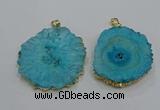 NGP3199 35*40mm - 45*50mm freeform druzy agate pendants