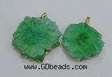 NGP3200 35*40mm - 45*50mm freeform druzy agate pendants