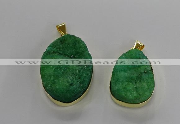 NGP3215 30*40mm - 35*45mm freeform druzy agate pendants