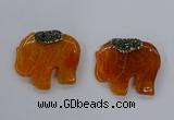 NGP3261 40*48mm - 45*50mm elephant agate gemstone pendants