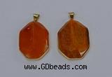 NGP3303 35*45mm freeform agate gemstone pendants wholesale