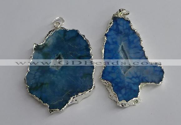 NGP3367 40*45mm - 45*60mm freeform druzy agate pendants