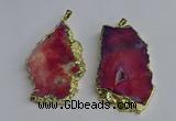 NGP3397 40*45mm - 45*60mm freeform druzy agate pendants